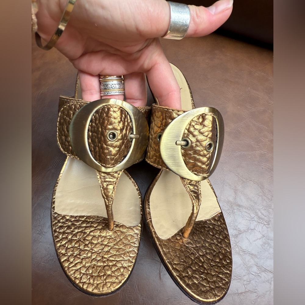 Joey O gold thong sandal